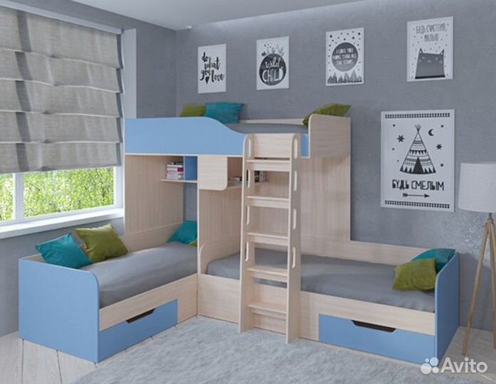 Кровать Трио Сонома/Дуб Молочный