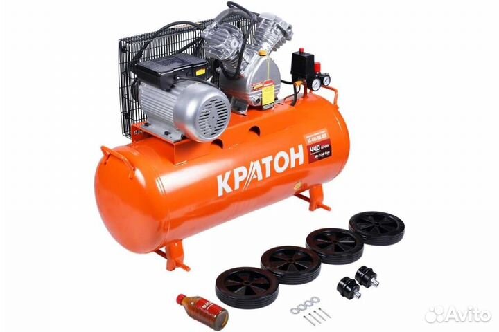 Компрессор масляный Кратон AC-440-100-BDV, 100 л