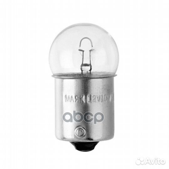 Лампа 12V R10W 10W BA15s Маяк 1 шт. картон