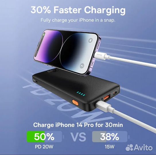 Аккумулятор Power bank Baseus Airpow 20w 10000mAh