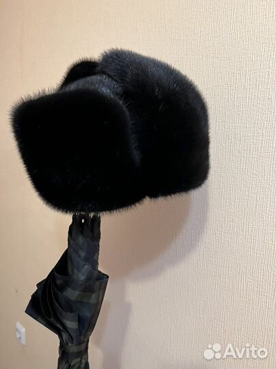 Шапка ушанка, фабричная, норка