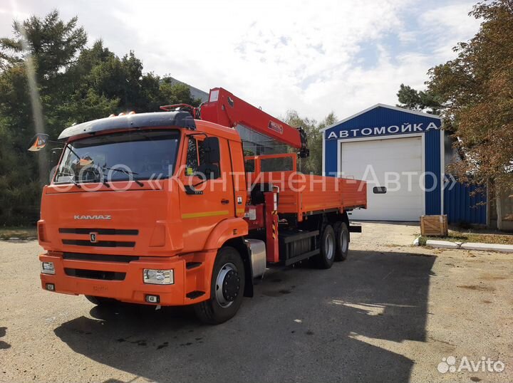 Бортовой грузовик КАМАЗ 65115-3094-48 с КМУ Horyong, 2025