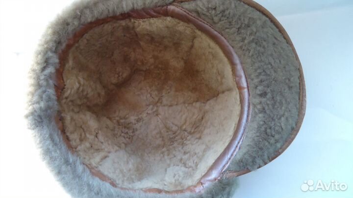 Мужская тёплая зимняя шапка кожа овчина 57 размер