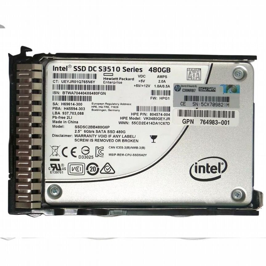 [857613-001] Жесткий Диск Hp 480gb Sata3 2,5" Ssd 857613-001