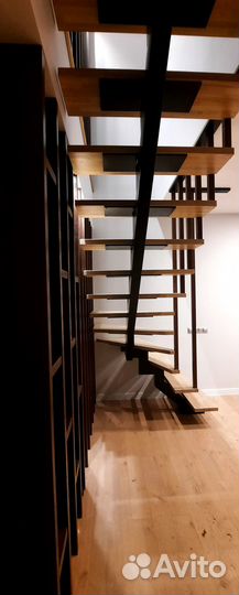 Лестница на металлокаркасе с доставкой и монтажом