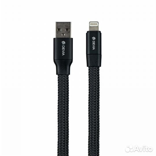 Кабель Devia Ring Y1 Lightning - Black (0.8M, 2.4A