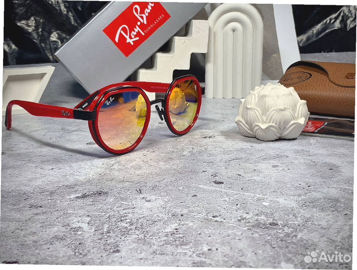 Очки ray ban ferrari красный градиент