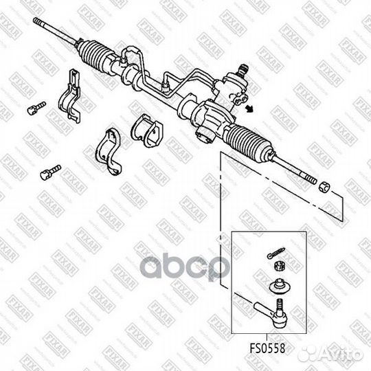 Наконечник рулевой Mitsubishi Carisma, Lancer