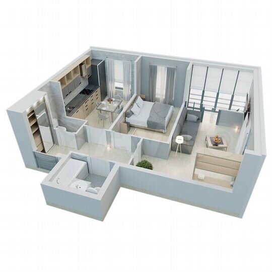 2-к. квартира, 57,3 м², 8/10 эт.