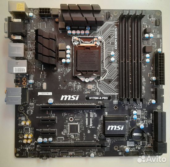Материнская плата LGA1151 MSI H170M-A Pro (неиспра