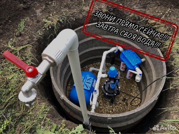 Бурение и обустройство скважин на воду продувка