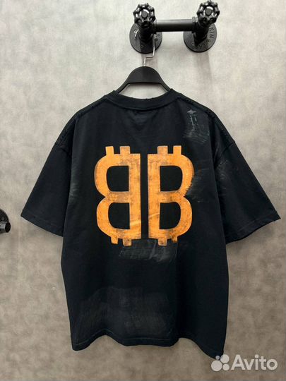 Футболка Balenciaga оверсайз bitcion (топ 2035)