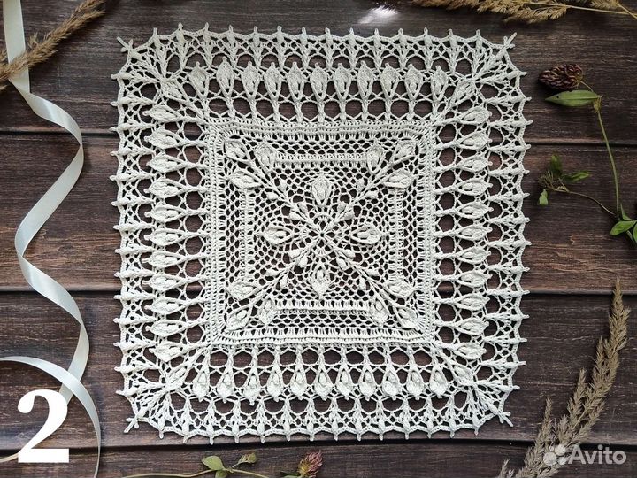 Квадратные салфетки. Салфетки вязаные крючком