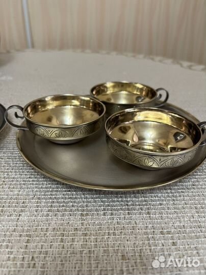 Кофейные чашечки мельхиор(набор)