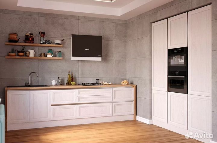 Кухня со встроенным шкафом на заказ