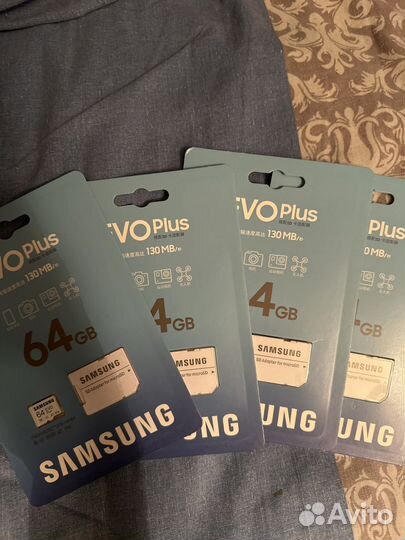 Карта памяти MicroSD samsung evo plus 64gb