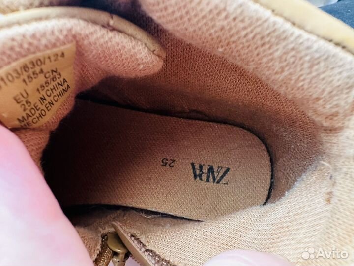 Ботинки детские демисезонные zara размер 25