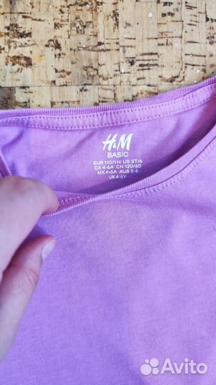 Футболки на девочку 110-116 Gap, H&M