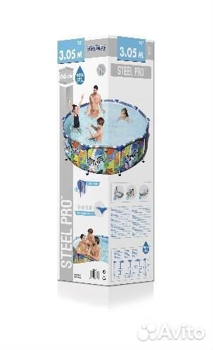 Каркасный бассейн Steel Pro 305х66см, 4062л