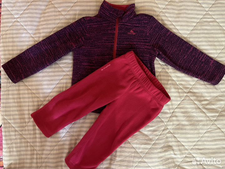 Костюм флисовый декатлон для девочки