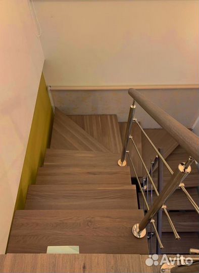 Прямая лестница на металлокаркасе