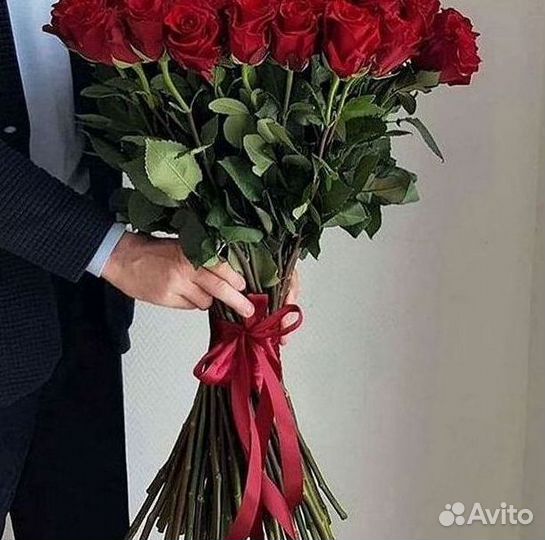 Розы высокие Доставка цветов