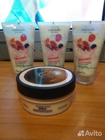 Лосьон для лица avon care, скраб для тела 200мл,ту