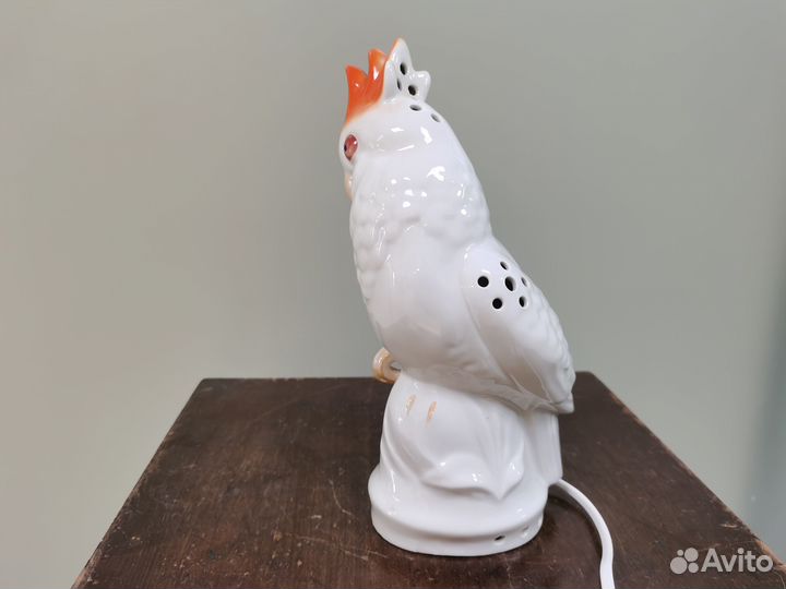 Попугай светильник ночник фарфор городница