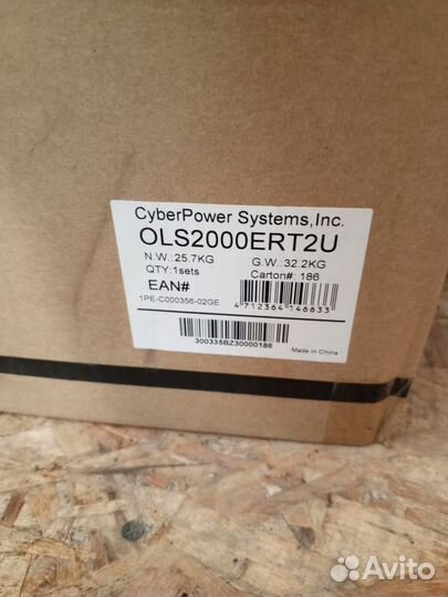 Ибп CyberPower OLS2000ERT2U (2 ква / 1.8 кВт)