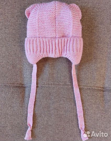Зимняя шапка на девочку 46-48 см