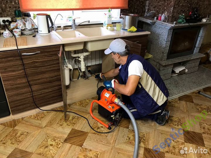 Устранение засоров труб Прочистка канализации 24/7