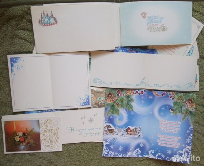 Новогодние советские открытки СССР Новые чистые