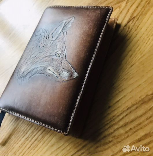 Ежедневник в кожаной обложке Лиса