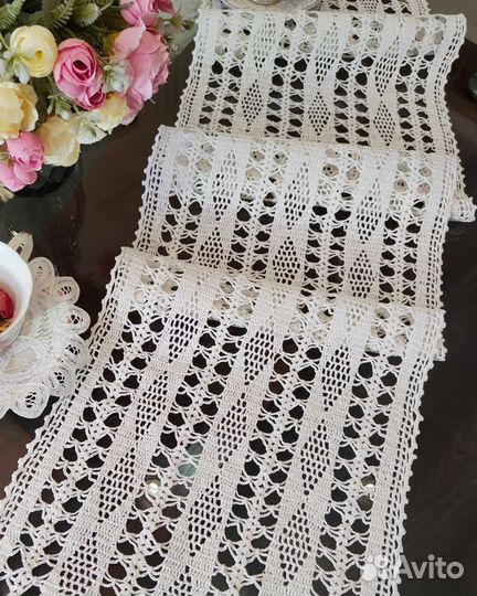 Дорожки вязаные ажурные Винтаж