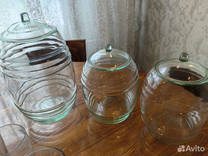 Банки большие для сыпучих продуктов стекло