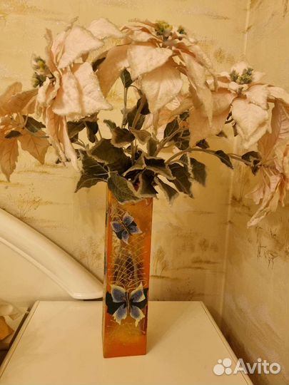 Ваза цветное стекло винтаж