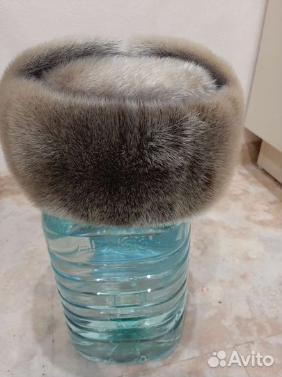 Мужская зимняя шапка-кепка из меха нерпы