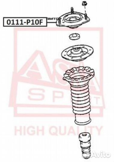 Asva 0111-P10F Опора амортизатора Asva 0111-P10F