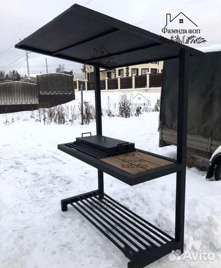 Мангал loft с крышей