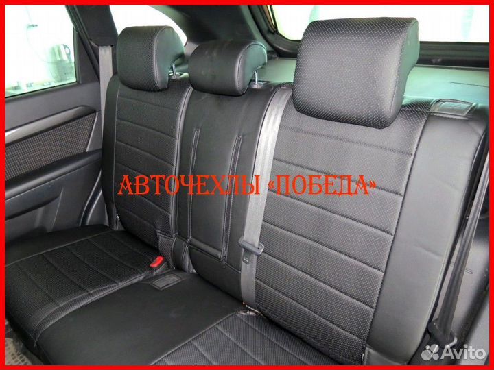 Чехлы Chevrolet Captiva из экокожи чёрные Классика