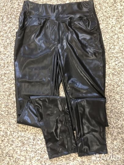 Брюки кожаные женские 46
