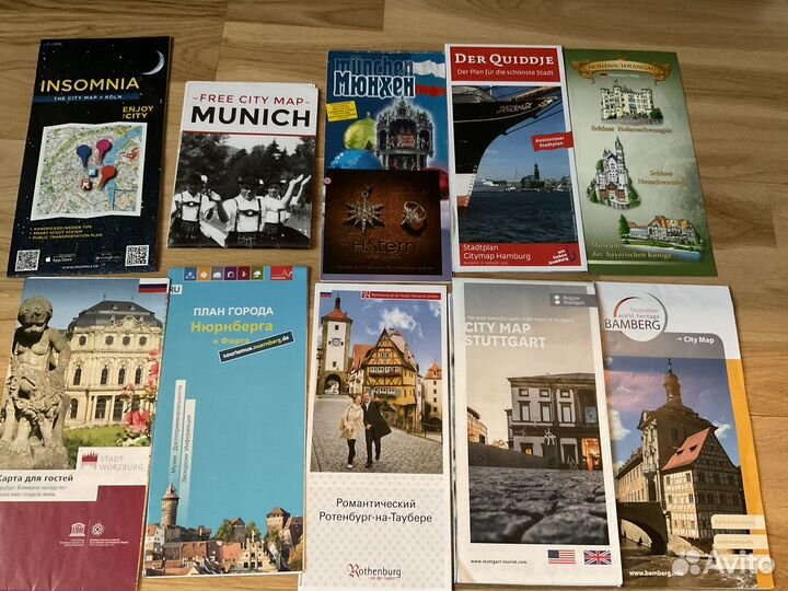 Карты Европейских городов Буклеты Путеводители
