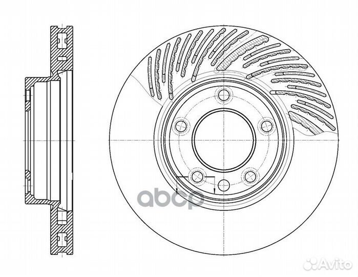 Диск тормозной вентилируемый G-brake GR-20206