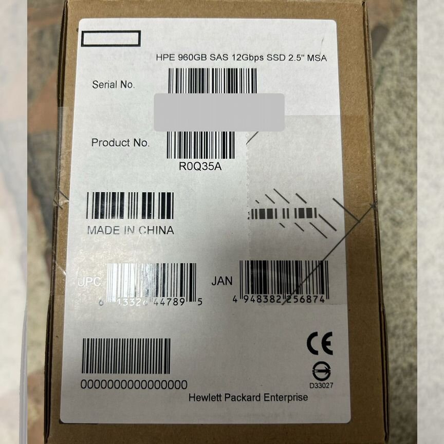 [R0Q35A] Жесткий Диск Hp Ssd 960gb P13010-001 Msa R0q35a