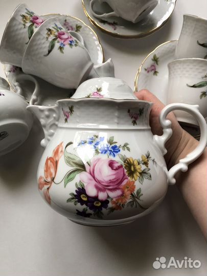 Чайный сервиз thun menuet фарфор винтаж