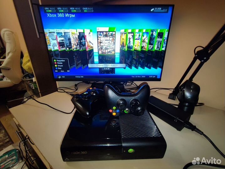 Xbox 360 + 30 игр 250 гб гарантия