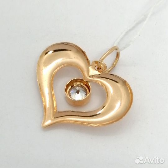 Подвес / 0,69г / Золото585 / фианиты круглые