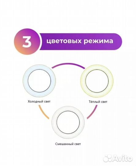 Лампа диаметр 26 см, с разными режимами