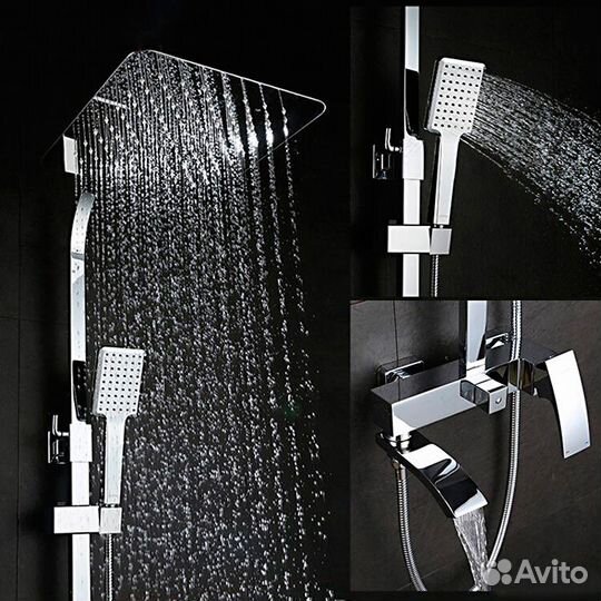 Душевая стойка со смесителем Gappo G2407, хром