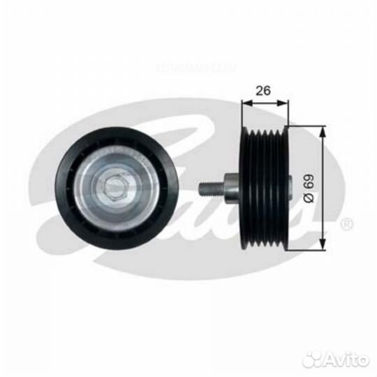 Gates T36456 Ролик обводной навесного оборудования